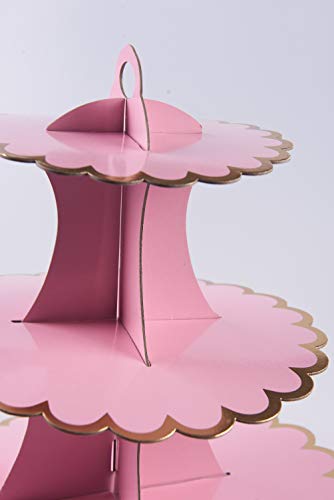 image for 3-Tier Cardboard Cupcake Stand/Tower, Flyome Round Dessert Tree Displa