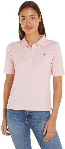 Tommy Hilfiger Women's 1985 REG Pique Polo SS S/S, Delicate Pink, 3XL/Big