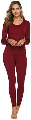 Thermal Underwear for Women Fleece Lined Thermals Ultra Soft Base Layer Long John Set S-XXL