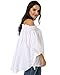 ZANZEA Womens Off Shoulder Summer Blouse Tunic Tops 3/4 Long Sleeve Tie Knot Ladies T-Shirts 01-White XX-Large