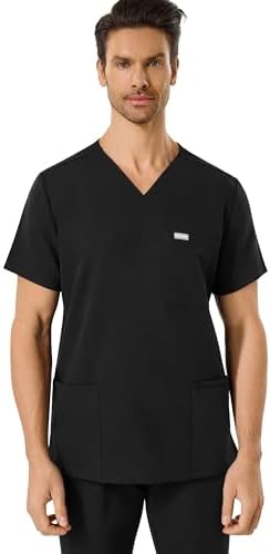 Amazon.com: Cherokee Scrub top for Men V-Neck with 3 Pockets, Knit