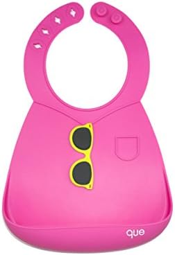 que Bibs - Soft &amp; Adjustable Silicone Bibs (Summer Pink)