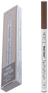 JUA PORROR Waterproof Liquid Eyebrow Pen Smudge-proof Long Lasting Eye Brow Pencil (Brown)