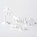 One Hundred 80 Degrees Porcelain Origami Nativity Animals, St/5, Porcelain, 6.25