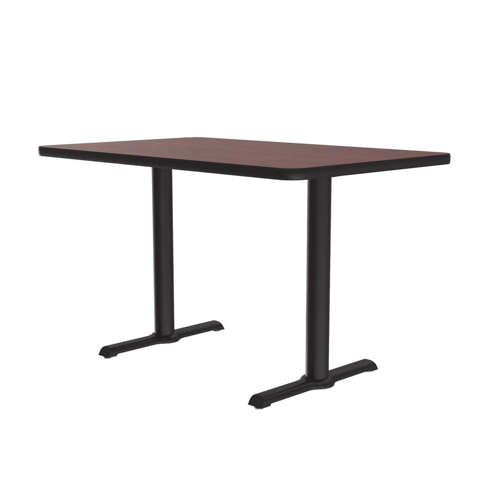Photo 1 of ***PARTIAL SET ONLY JUST THE TABLE***Correll 30"x60" Rectangular Pub Table, 29" High Dining Cocktail Table, Durable Mahogany High Pressure Laminate Top, Cast Iron Base, USA, Leveling Glides