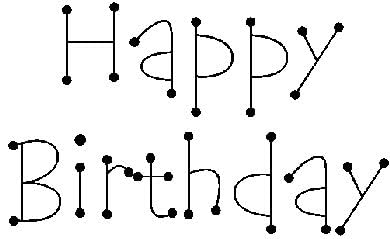 Art Stamps Dot Birthday Stamp, Black