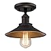 Westinghouse Lighting 6336000 Louis One-Light Indoor Semi-Flush Ceiling Fixture, Oil Rubbed Finish and Metallic Bronze Interior