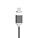 Netdot 2nd Generation Magnetic USB Charger Cable Adapter for iPhone 5, 5c, 5s, SE, 6, 6 Plus, 6s, 6s Plus, 7, 7 Plus ( 2 pack gray )