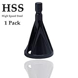 Deburring External Chamfer Tool Deburring Drill Bit High Speed Steel Hex Shank Burr Removal Tool for Steel metal Aluminum Brass Wood Plastic Fit 8-32 bolts 4 mm-19 mm (1 Pack)