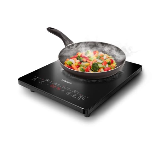 Philips Piastra a induzione elettrica 3000, 2000W, 8 livelli, Display Touch