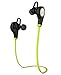 Aulker In-Ear Sport Bluetooth Headphone Wireless Sweatproof Stereo Earbud Headset Strong Heavy Bass Crystal Clear Sound Ergonomic Comfort Secure Fit, iPhone, Android Compatible, Noise Cancelling Mic