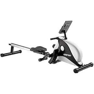 Merax Rowing Machine Magnetic Rowing Machine Folding Rowing Machine with Magnetic Clamping System, LED Monitor,with Adjustable Resistance,24-Month Warranty