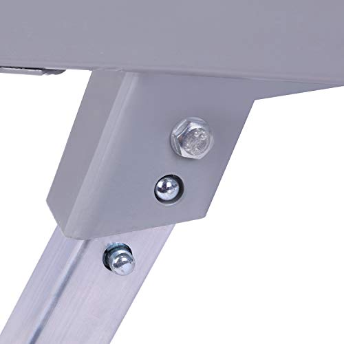 RV Step Stool Supports Up to 1,500lbs,19" x 14.5" Adjustable Height Aluminum Folding Platform