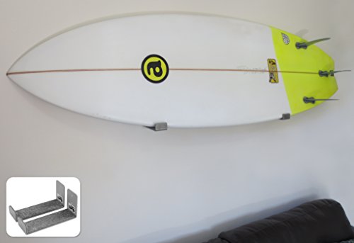 BPS Minimalist Board Wall Rack (Surfboard / Longboard Wall Rack, Grey)