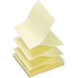 AmazonBasics Sticky Notes for Dispensers - 3" x 3", Yellow, 12-Pack