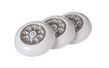 LIGHT IT by Fulcrum 30016-308 9 LED Wireless Anywhere Stick On Tap Light, 3 Pack, White