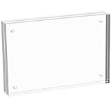 MeetU Acrylic 5x7 Picture Frame Two Sided Desk