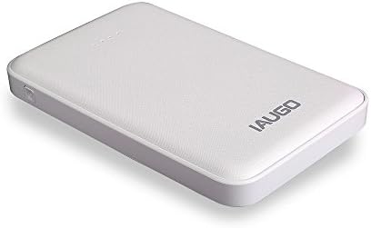 USB Portable Battery 10000 IAUGO 10000mAh Ultra-Compact Power Bank,Lightweight Charger&Travel battery for iPhone,Samsung,ipad(White)