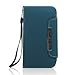 Leegoal(TM) Leather Flip Wallet Case with Credit/ID Card Slot and Free Screen Protector for Samsung Galaxy S3 i9300/SC-06D - Petroleum Blue