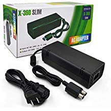 Xbox 360 Slim Power Brick with Power Cord Cable, Puning AC Adapter Built-In Ultra-Quiet Upgrade Fan, Xbox 360 Power Supply Charger for Xbox 360 Slim Console Xbox 360 Slim Power Brick with Power Cord Cable, Puning AC Adapter Built-In Ultra-Quiet Upgrade Fan, Xbox 360 Power Supply Charger for Xbox 360 Slim Console