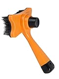 Pet Grooming Tool/Brush Suitable for Hair Fur Removal- Shedding Rake Trimming Tool for Dogs & Cats (Orange)