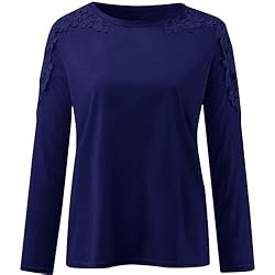 iPOGP Women's Round Neck Solid Color Hollow