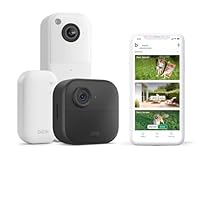 New Blink camera (Outdoor 4) + New Blink Video Doorbell (White)| Wireless HD smart security camera, two-year battery life, enhanced motion detection| 1 camera system with Sync Module Core incl.| IP65