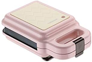 Cute Waffles Gourmet Mini Sandwich Toaster/Toastie Maker – Deep Fill Non-Stick Hot Plates Electric Grill Vertical Storage Press Perfect for Toasted Cheese Snacks 550W -Pink
