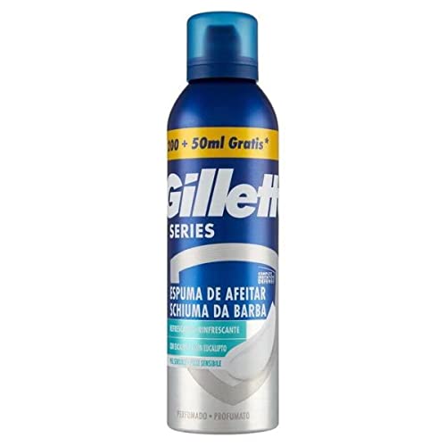 Série Mousse De Rasage Rafraîchissante avec Eucalyptus Protection Totale Avant Irritation Pour Rasoir Pour Hommes 250 ml