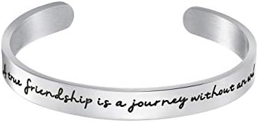 RoseJeopal Inspirational Gifts for Women Keep Going Bracelets Cuff Bangle Encouragement Gifts for Men Women Teenager Stainless Steel Jewelry Come Gift Box