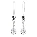 Jovivi Mix Colors 10pc Nipple Shields Jewelry Noose Faceted Teardrop Crystal Black Hematite Adjustable Non Piercing