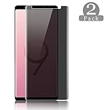 hairbowsales Galaxy Note 9 Privacy Screen Protector, Premium [3D Curved] [Anti-Scratch] [Case Friendly] 9H Hardness Tempered Glass Film Screen Protector for Samsung Galaxy Note 9 [ 2 Pack ]