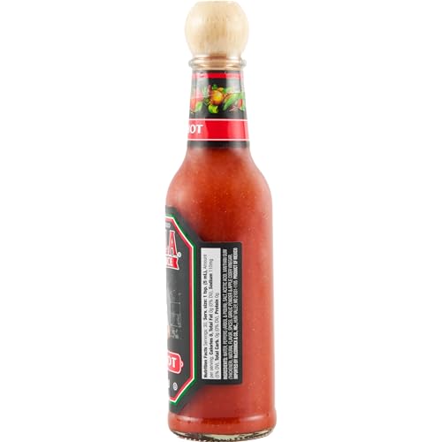 CHOLULA HOT SAUCE, EXTRA HOT, PRODUCT OF MEXICO, BLEND OF ARBOL & PIQUIN PEPPERS FOR BRINGING EXTRA HOT HEAT TO TACOS, EGGS, PIZZA AND MORE, 5 FL OZ