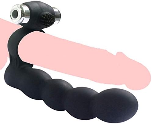 DUWEQ TSHIRT Adult Ví-bratórs Stráp ǒn Amàl Beads Vibrating Ring Double Penetration Strápǒn G Spot Ví-bratórs Silicone Būtt Plug Sexxs Toys For Man,Red JP