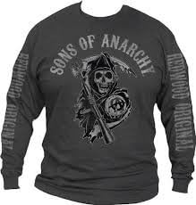 SONS OF ANARCHY CHARCOAL MENS LONG SLEEVES TEE