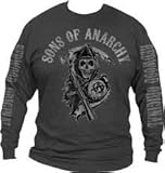 SONS OF ANARCHY CHARCOAL MENS LONG SLEEVES TEE
