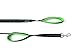 Mighty Paw Dual Handle Dog Leash - Reflective Pet Lead with Two Handles - 6 Foot (Grey/Green)