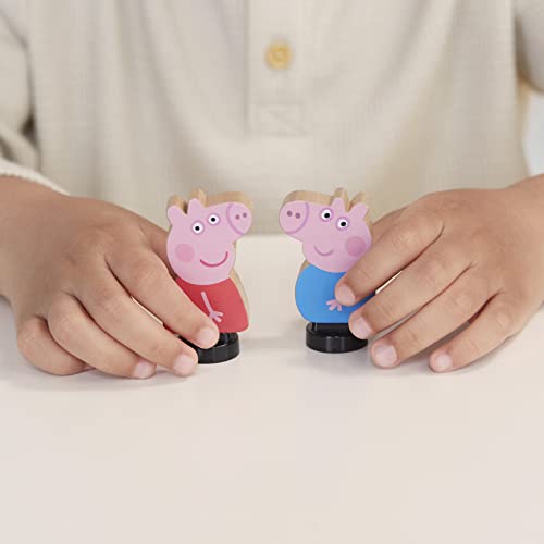 Peppa Pig Toys Wooden Family Figures Made from Responsibly Sourced Wood, Wooden Toys for 2 Year