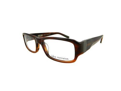 John Varvatos Designer Eyeglasses V341AF in Brown-Horn 53mm DEMO LENS