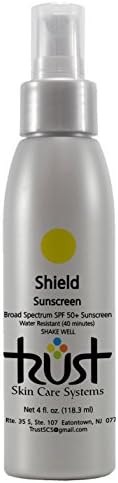 Shield Physical Sunscreen Spray, 4 oz, Antioxidant Broad Spectrum SPF 50+, Water Resistant, Face & Body