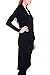 Modern Kiwi Long Solid Wrapped High Low Tunic Top Black Large