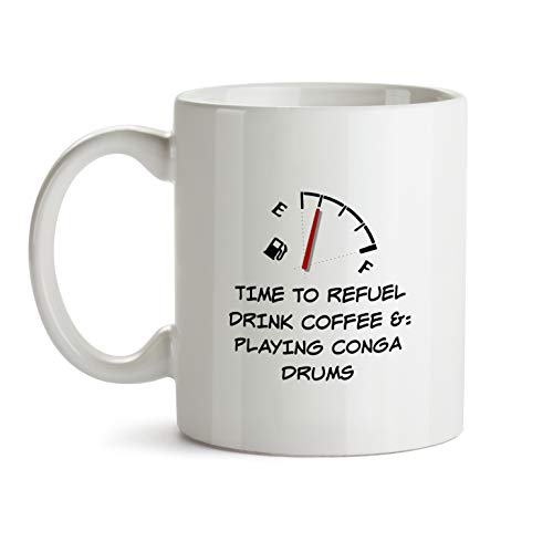 Playing Conga Drums - Gift Mug - AA144 Funny I Love Doing Present Gag Time To Refuel Coffee Tea Cup For Coworker Friend Men Women Inexpensive Fun Idea - Thumbnail 2