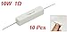uxcell® 10 Pcs Wirewound Ceramic Cement Resistor 1 Ohm 5% 10W Watt
