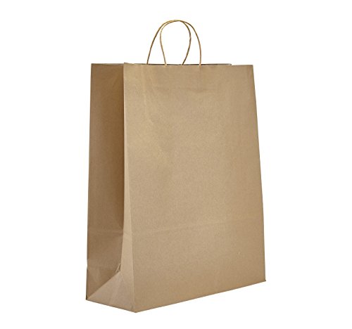 Heavy Duty Kraft Style Paper Shopping Bag Set – Premium Paper Twist Handle Perfect for Restaurants, Gifts, Party, Baby Shower, Weddings, Lunch & More – 200 count_16