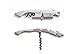 Pocket Prestige Waiters Corkscrew By Coutale Sommelier - Stainless Steel - French Patented Spring-Loaded Double Lever Wine Bottle Opener for Bartenders and Gifts - Sharp Micro-Serrated Knife