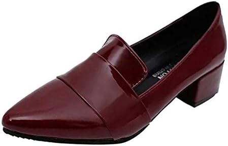 Women's Classic Pointy Toe Low Heel Shoes,Aurorax Casual Leather Loafers for Party Work Business