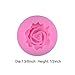 BAKER DEPOT 3D Silicone Cake Decorating Tools Fondant Mold Differet Flower Rose Design Silicone Baking Tool Set of 4 Pink Color