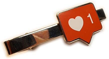 INSTALIKE Instagram Like Bubble Icon I Heart Suit Wedding Tie Bar Clip