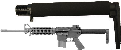AR-GEAR Carbine (.223/5.56) Full Long Size 9.3" Fixed Skeleton Stock Aluminum Buttstock, Black