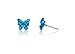 Surgical Stainless Steel Studs Earrings Little Girl-Women Butterfly Shape Cubic Zirconia Hypoallergenic Earrings